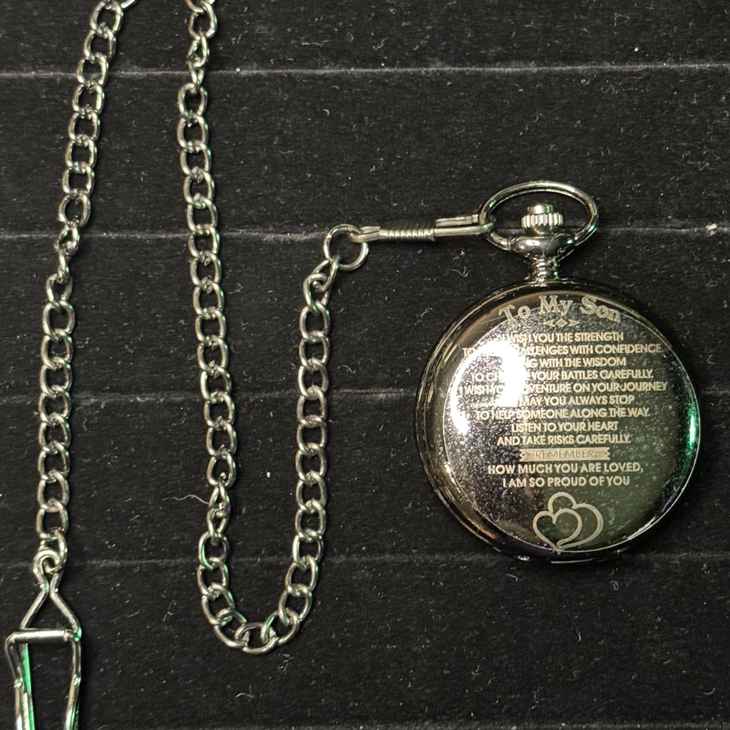 Silver Pocket Watch With Chain